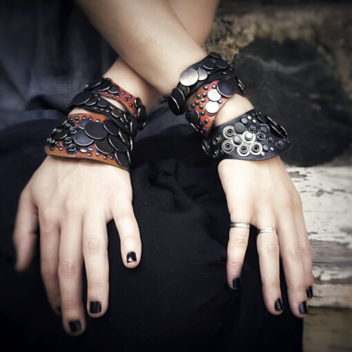 Leather cuff bracelets stylish and edgy.